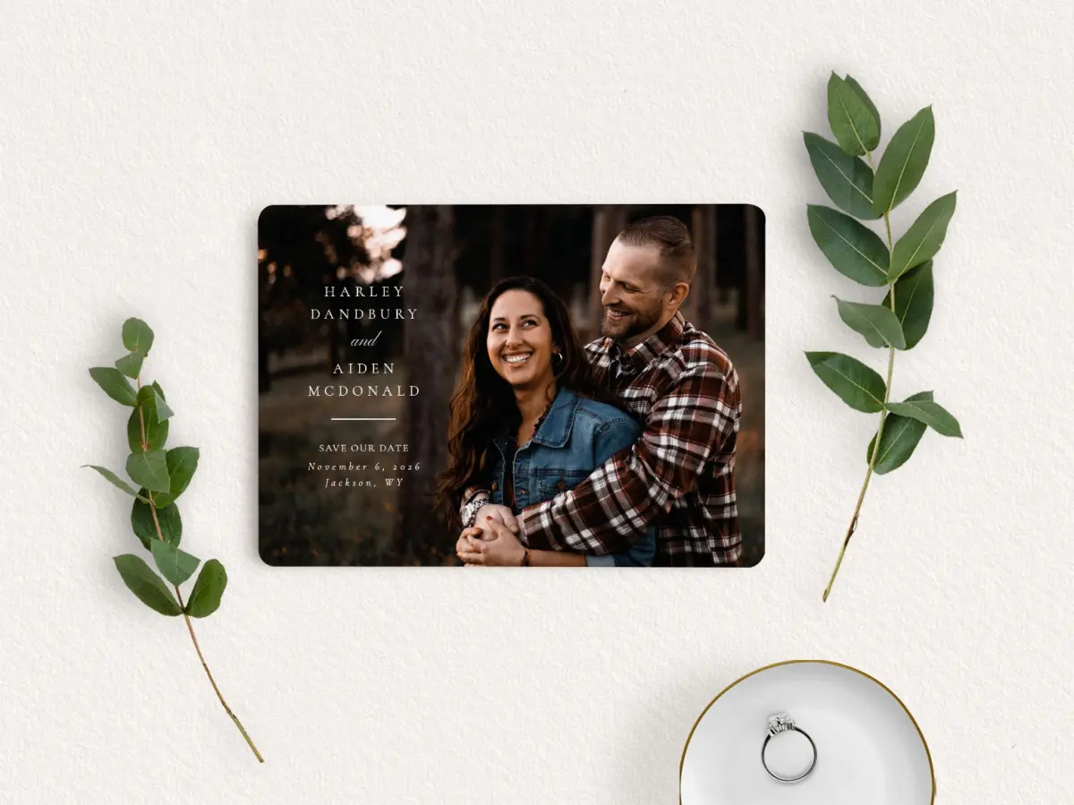 Save the Date Card with Optional Guest Addressing Service