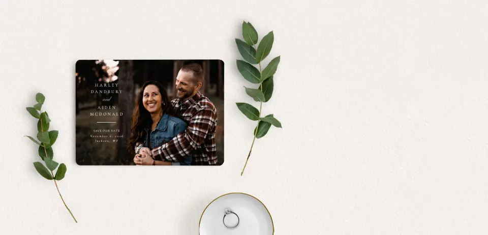 Save the Date Card with Optional Guest Addressing Service