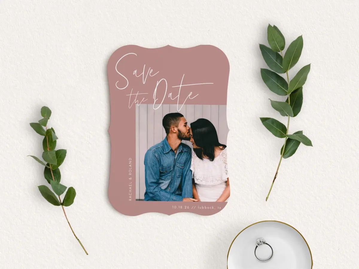 Save the Date Card with Optional Guest Addressing Service