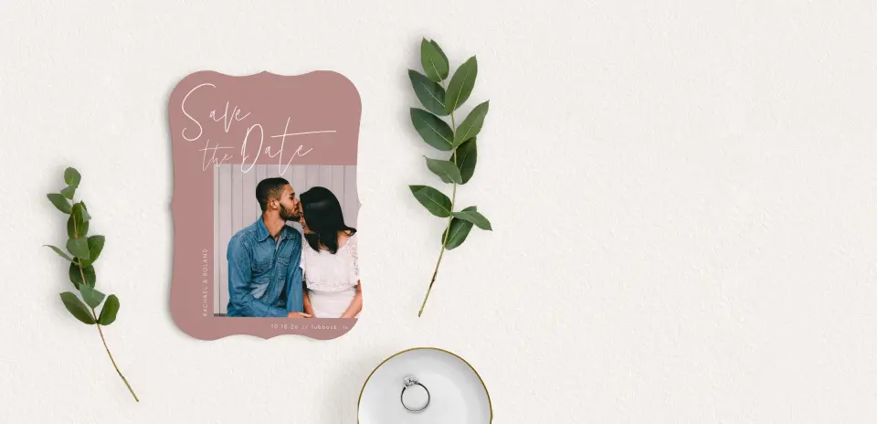 Save the Date Card with Optional Guest Addressing Service