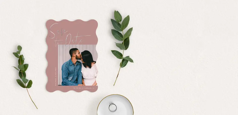 Save the Date Card with Optional Guest Addressing Service