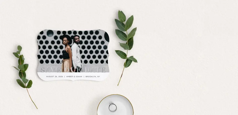 Save the Date Card with Optional Guest Addressing Service