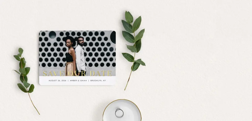 Save the Date Card with Optional Guest Addressing Service