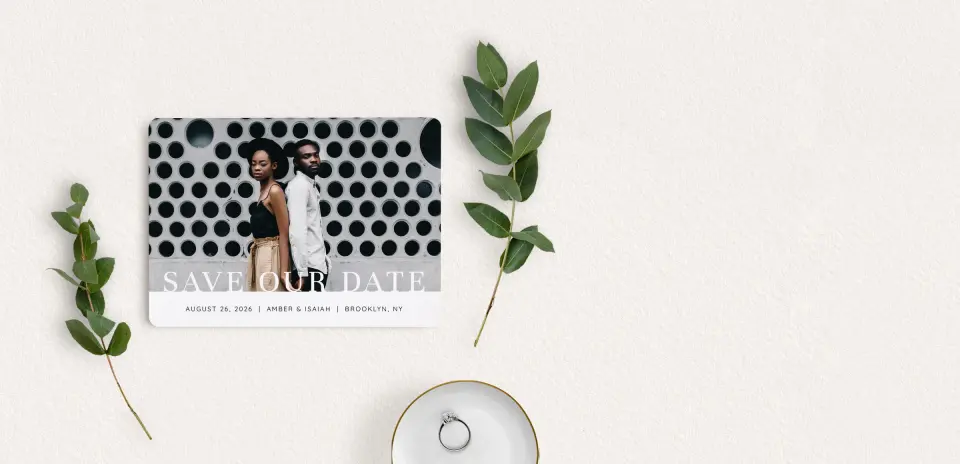 Save the Date Card with Optional Guest Addressing Service