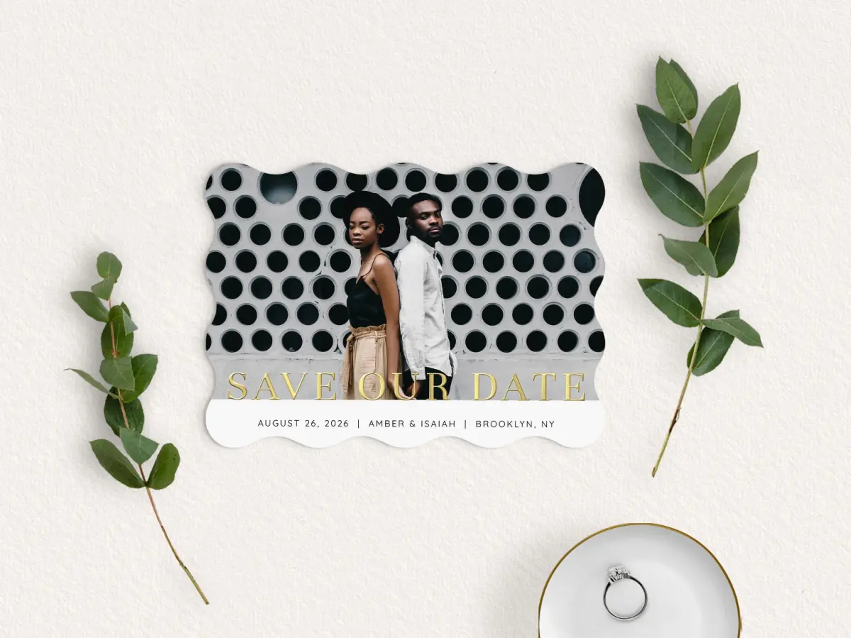 Save the Date Card with Optional Guest Addressing Service