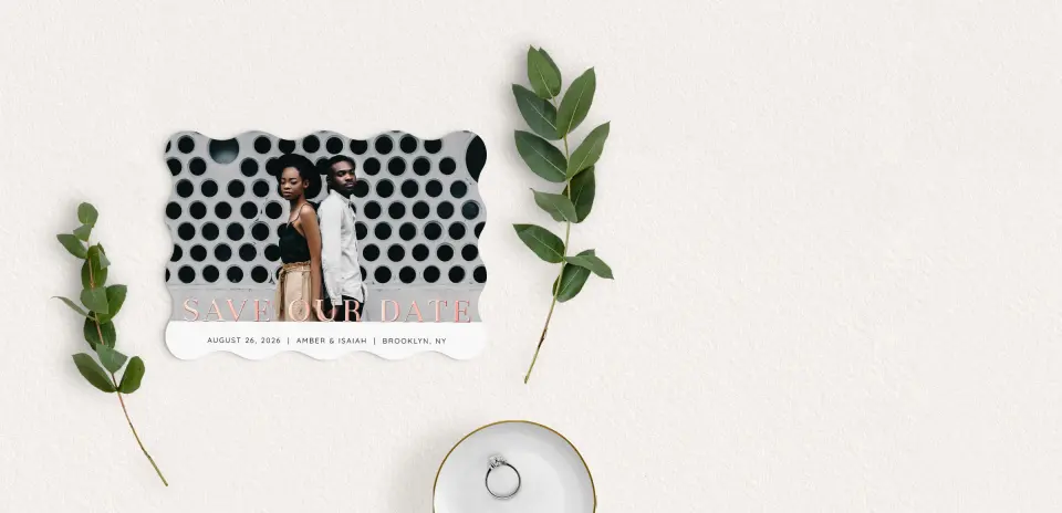 Save the Date Card with Optional Guest Addressing Service