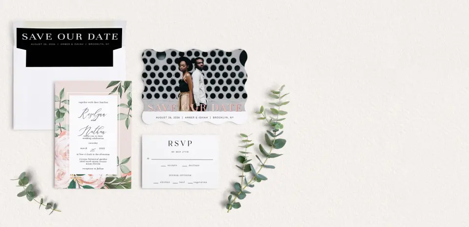 Front of Save the Date Card