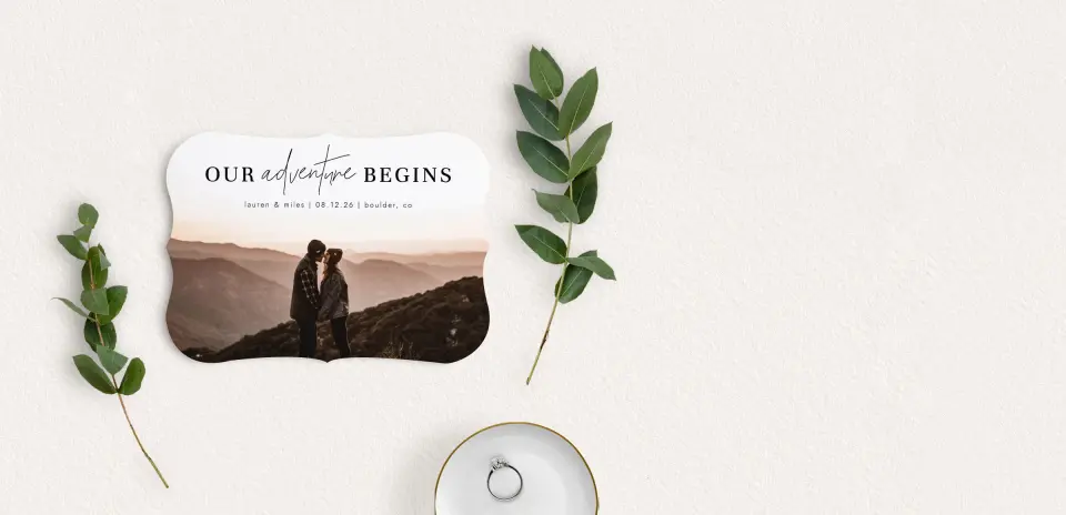 Save the Date Card with Optional Guest Addressing Service