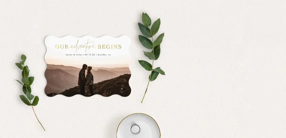 Save the Date Card with Optional Guest Addressing Service