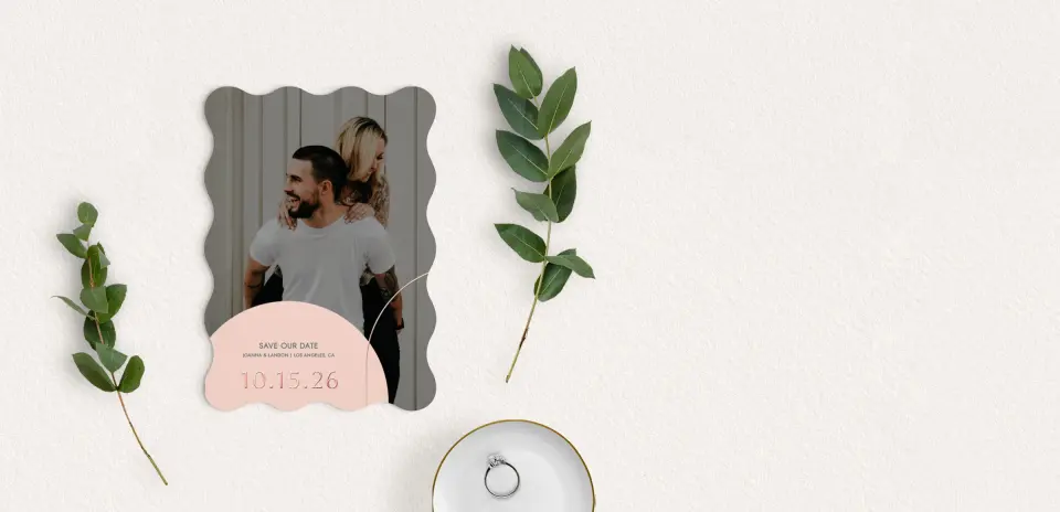 Save the Date Card with Optional Guest Addressing Service