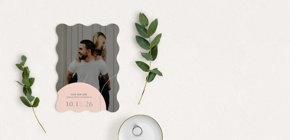 Save the Date Card with Optional Guest Addressing Service