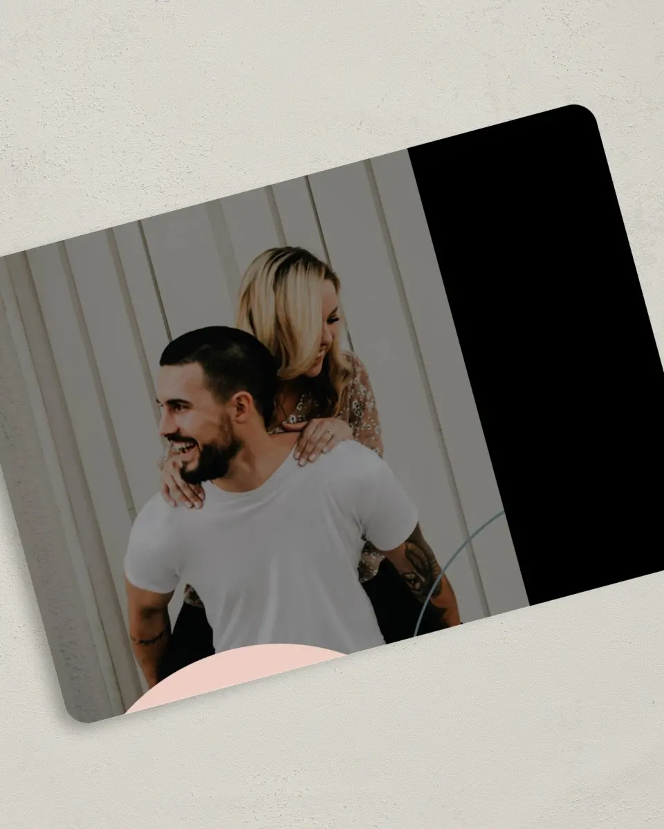 This is a 5" x 7" Graduation Announcement Card called Mod Shapes printed in full color on Premium Smooth paper