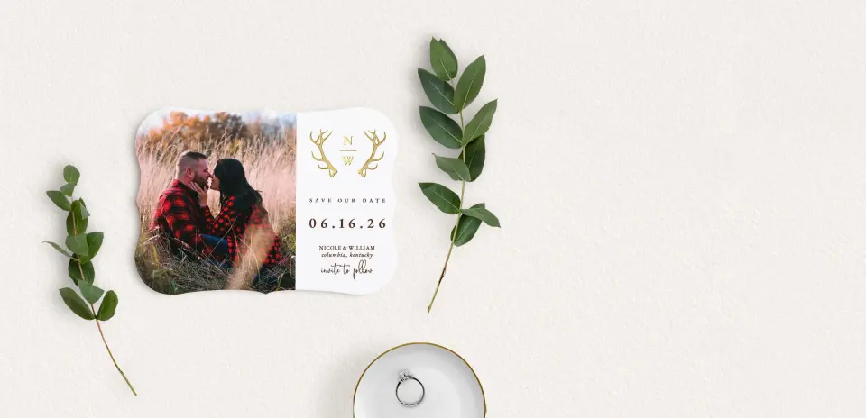 Save the Date Card with Optional Guest Addressing Service