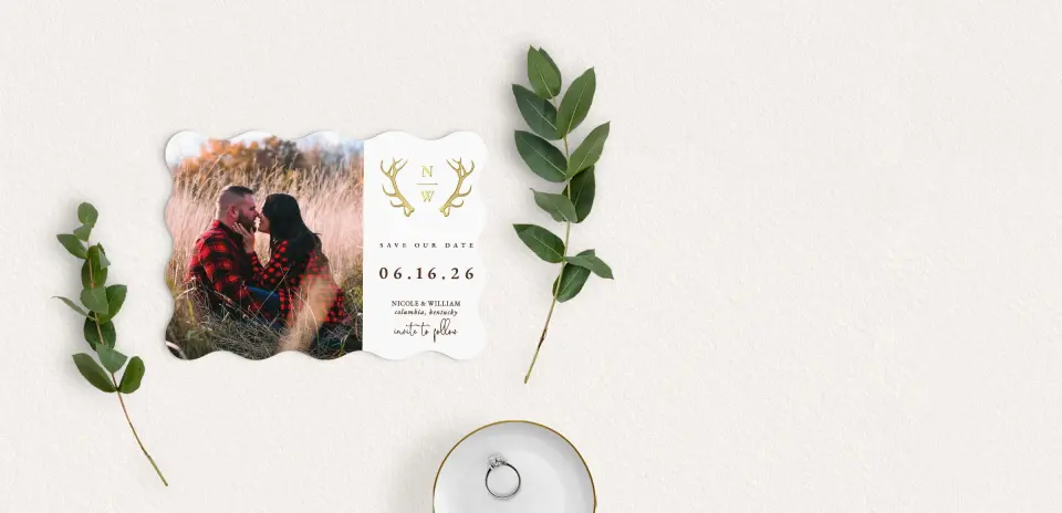 Save the Date Card with Optional Guest Addressing Service