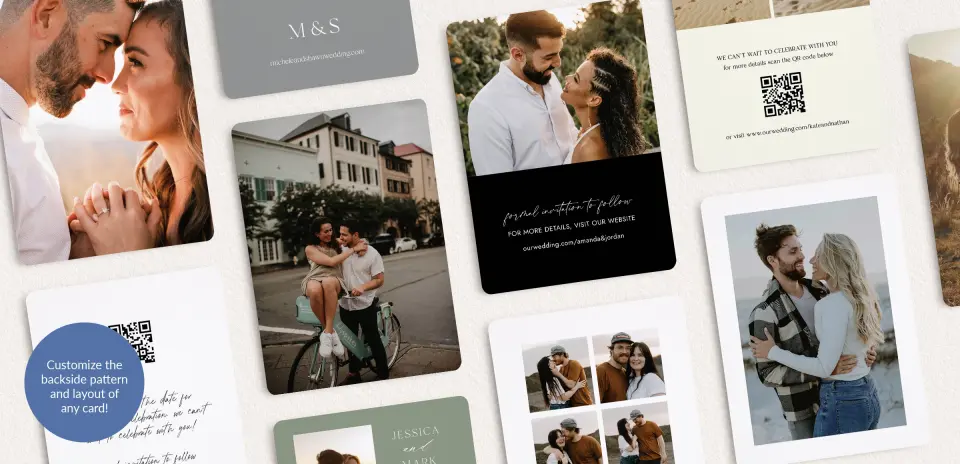 Back of Save the Date Card