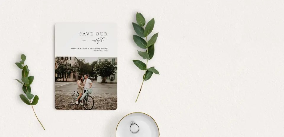 Save the Date Card with Optional Guest Addressing Service