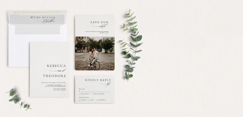Front of Save the Date Card