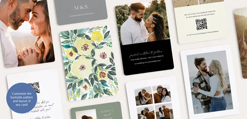 Back of Save the Date Card