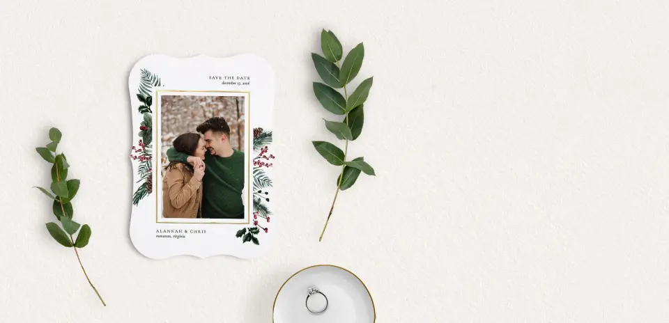 Save the Date Card with Optional Guest Addressing Service