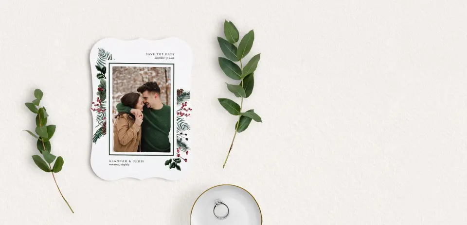 Save the Date Card with Optional Guest Addressing Service
