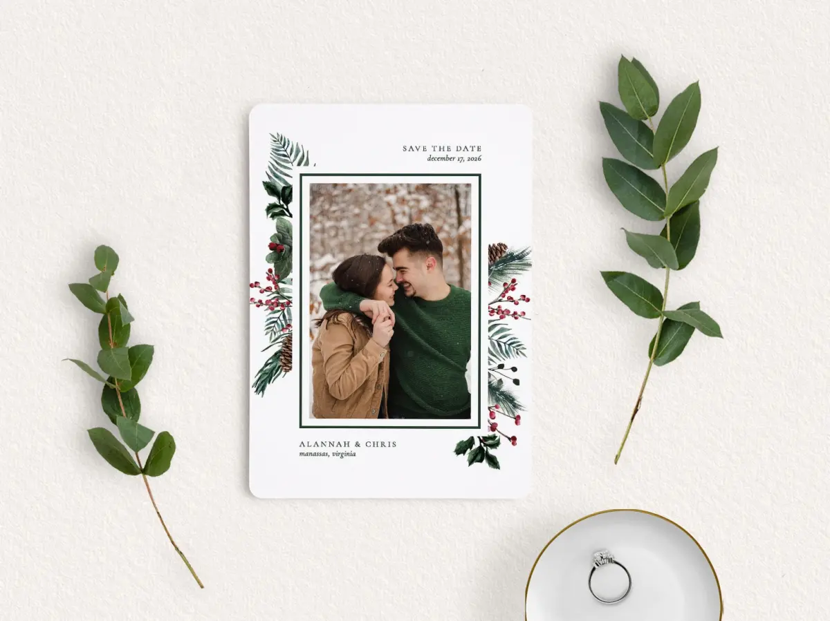 Save the Date Card with Optional Guest Addressing Service