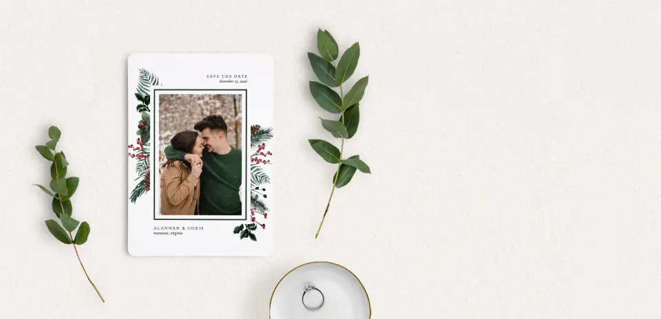 Save the Date Card with Optional Guest Addressing Service
