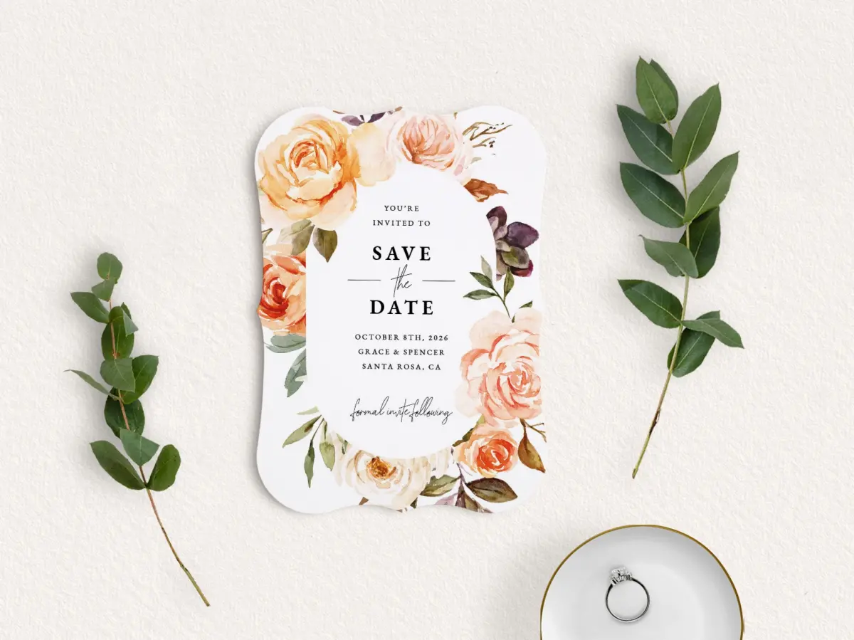 Save the Date Card with Optional Guest Addressing Service