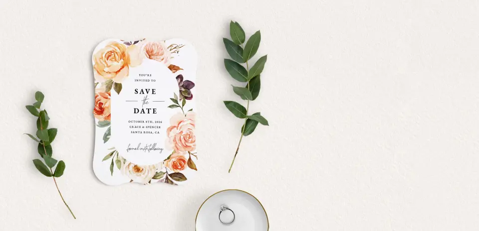 Save the Date Card with Optional Guest Addressing Service