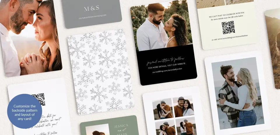 Back of Save the Date Card