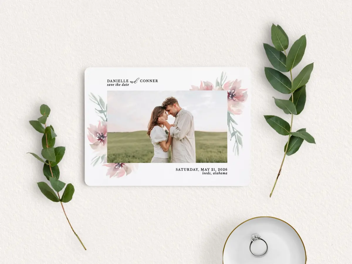 Save the Date Card with Optional Guest Addressing Service