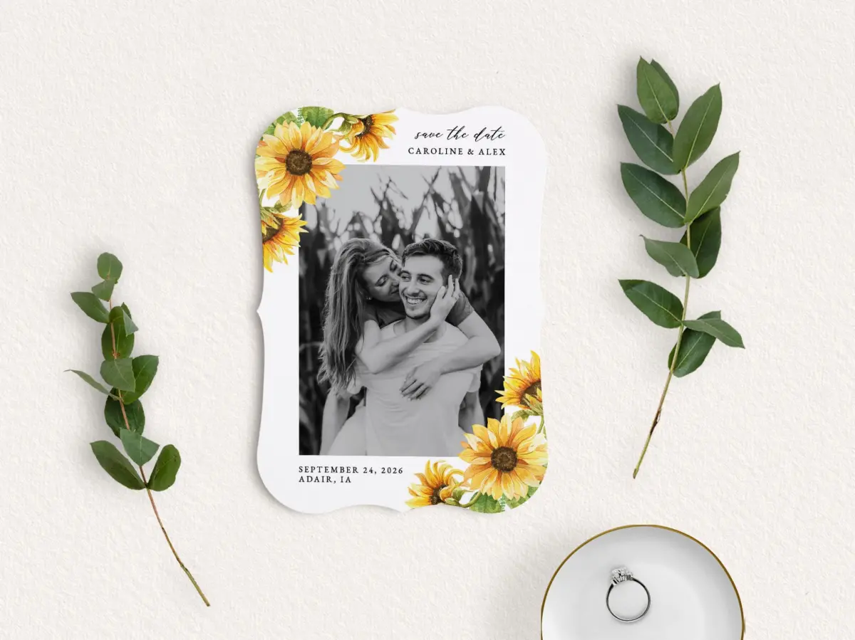 Save the Date Card with Optional Guest Addressing Service