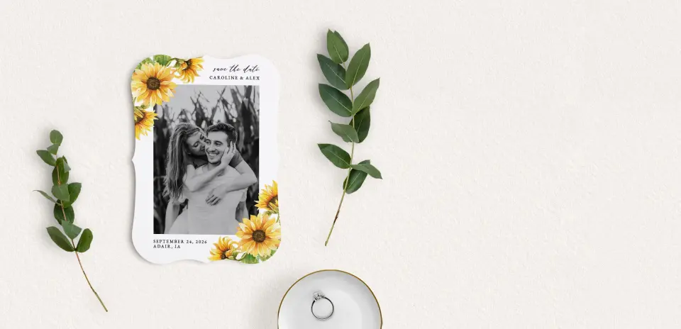 Save the Date Card with Optional Guest Addressing Service