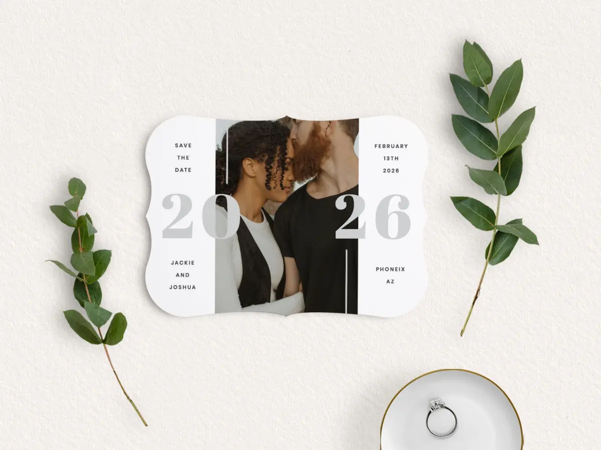 Save the Date Card with Optional Guest Addressing Service