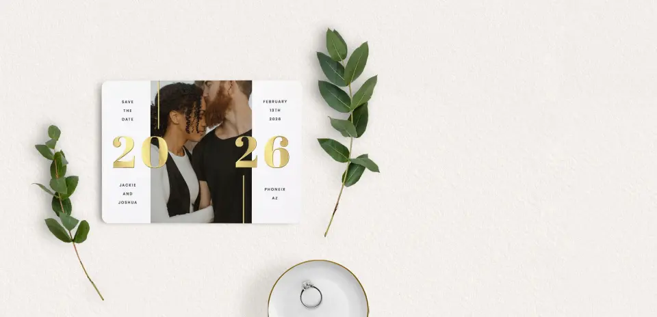 Save the Date Card with Optional Guest Addressing Service