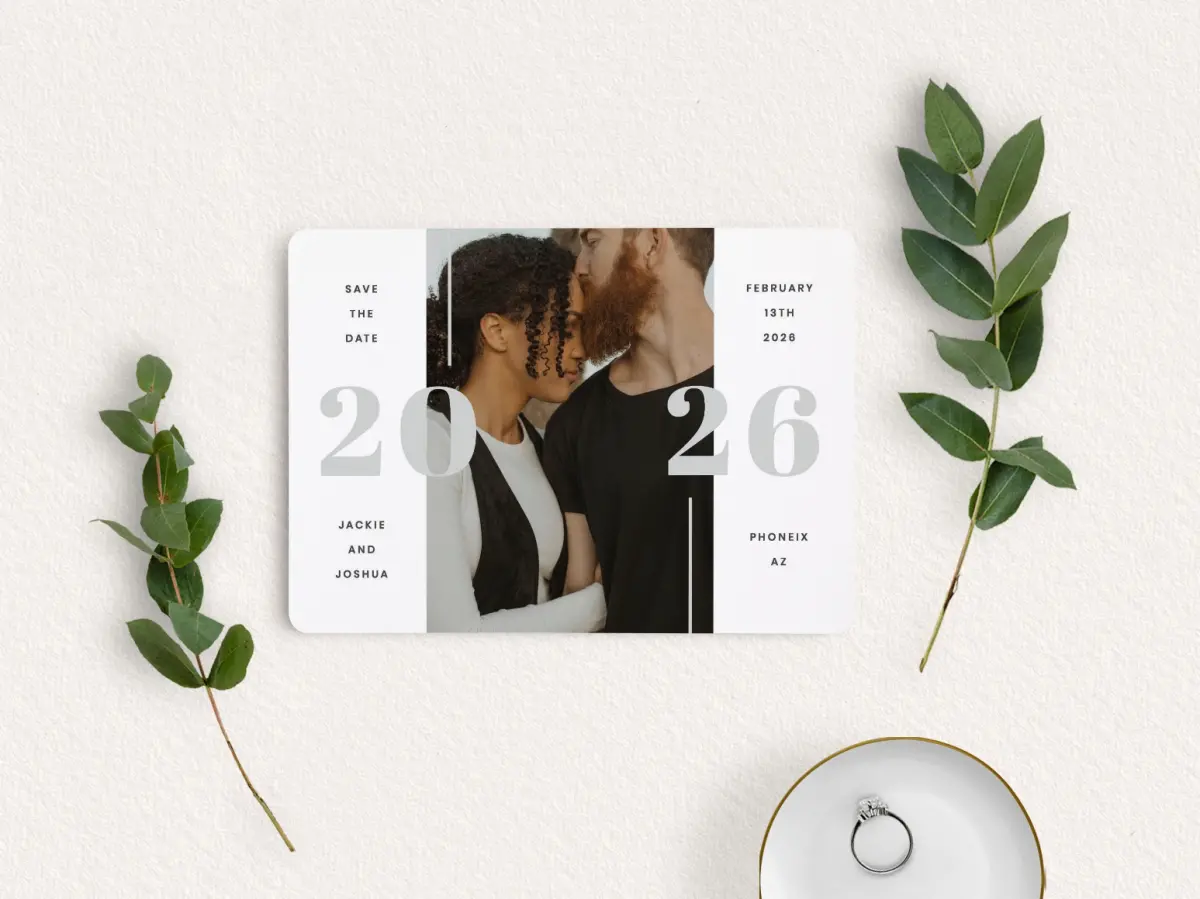 Save the Date Card with Optional Guest Addressing Service