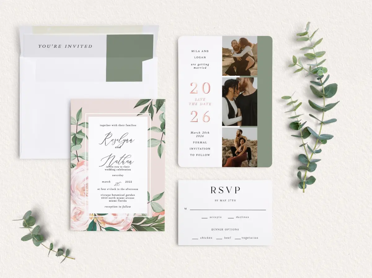 Front of Save the Date Card