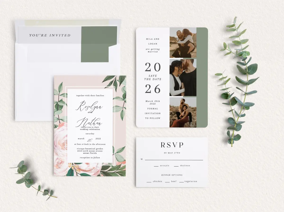 Front of Save the Date Card