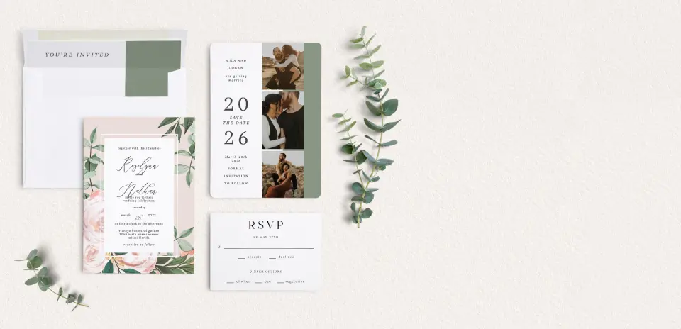 Front of Save the Date Card