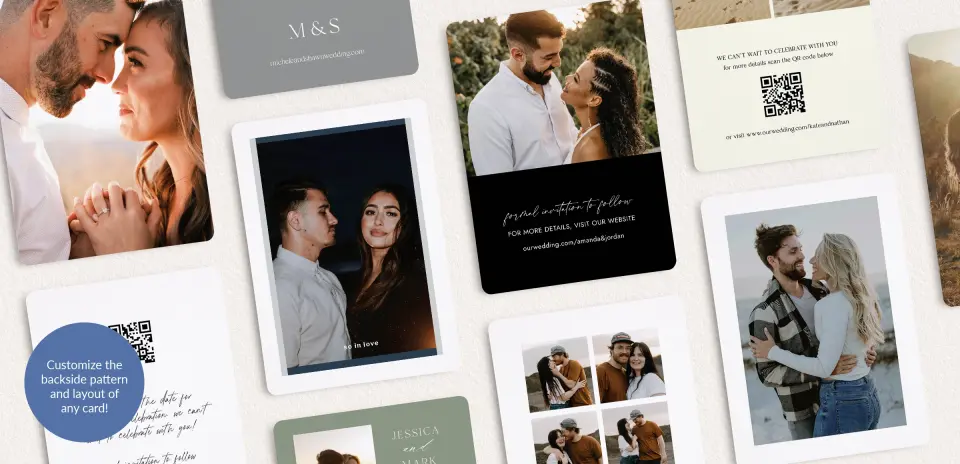 Back of Save the Date Card