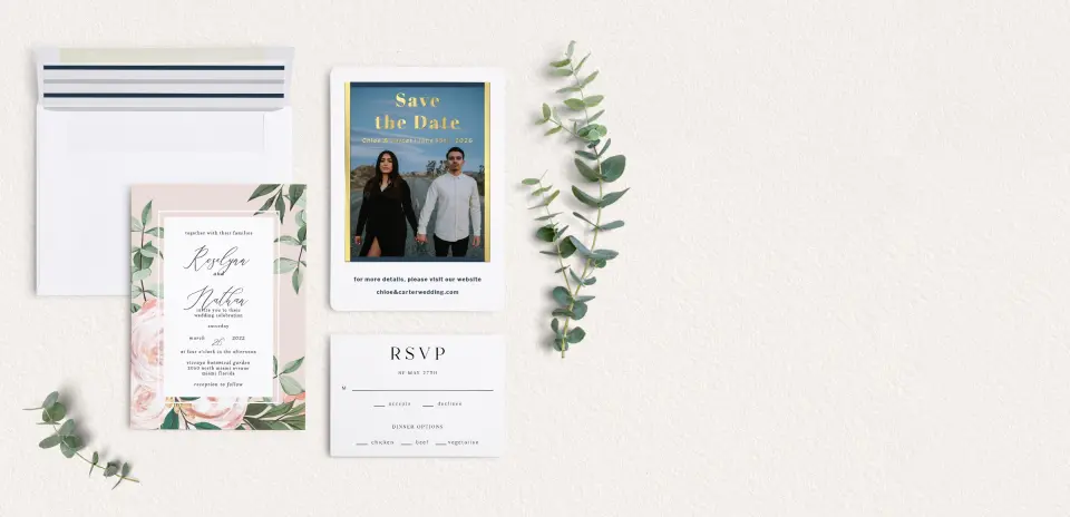 Front of Save the Date Card