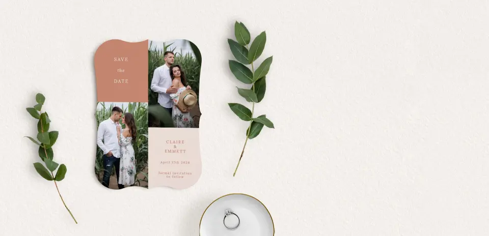 Save the Date Card with Optional Guest Addressing Service