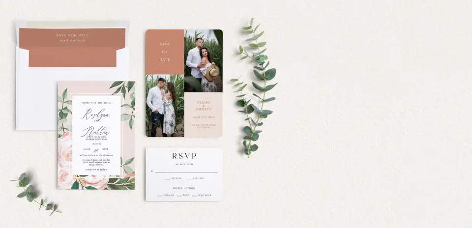 Front of Save the Date Card