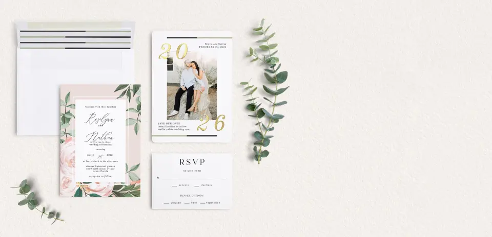 Front of Save the Date Card