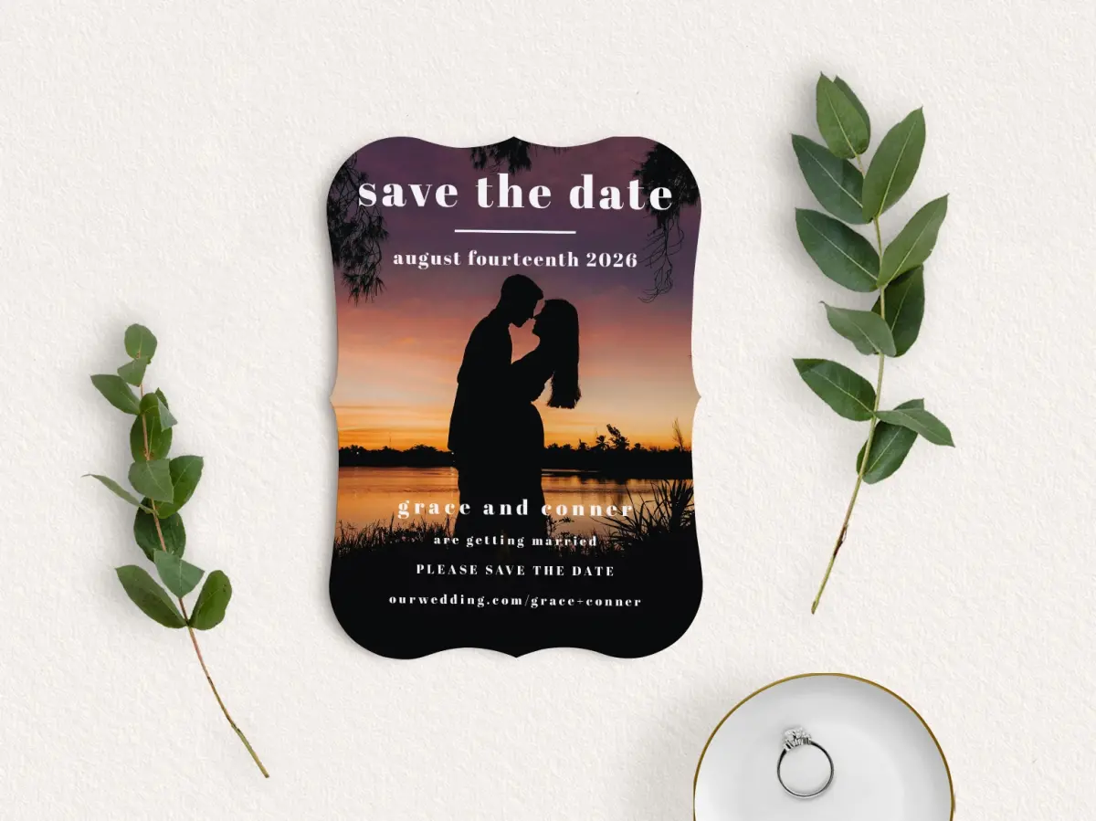 Save the Date Card with Optional Guest Addressing Service
