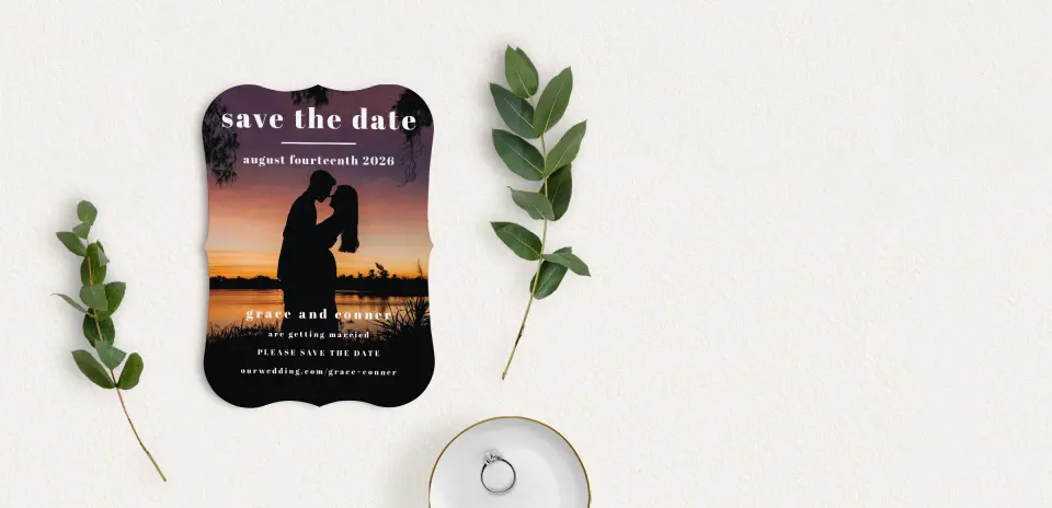 Save the Date Card with Optional Guest Addressing Service