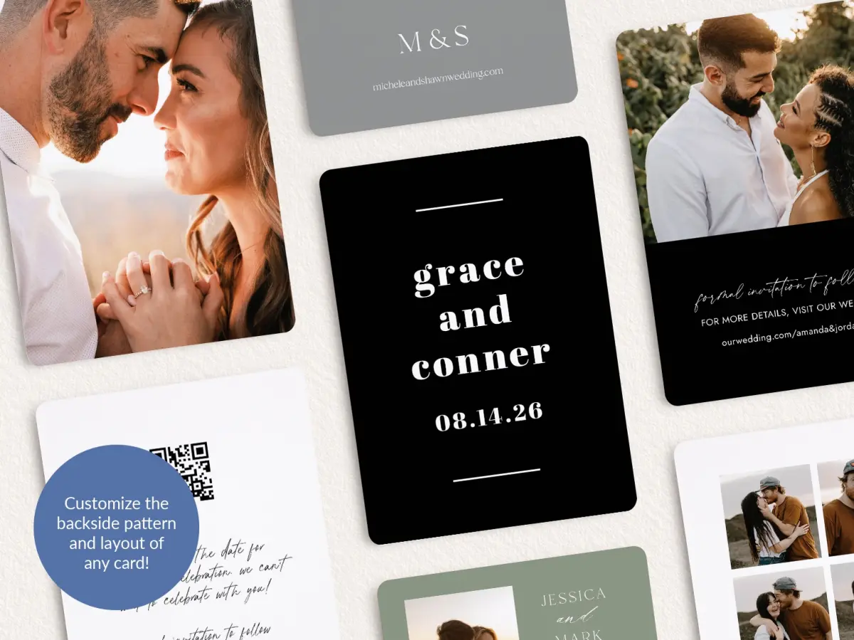 Back of Save the Date Card