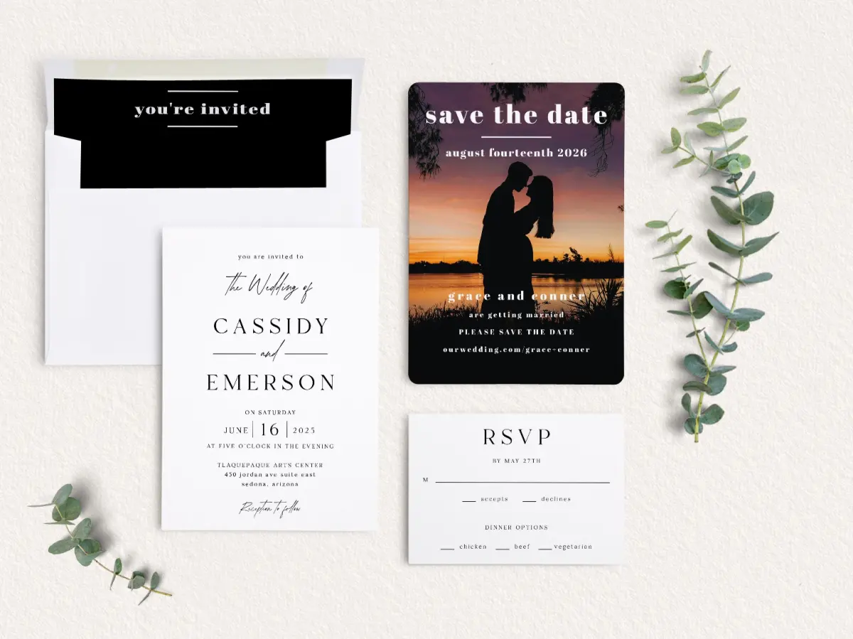 Front of Save the Date Card