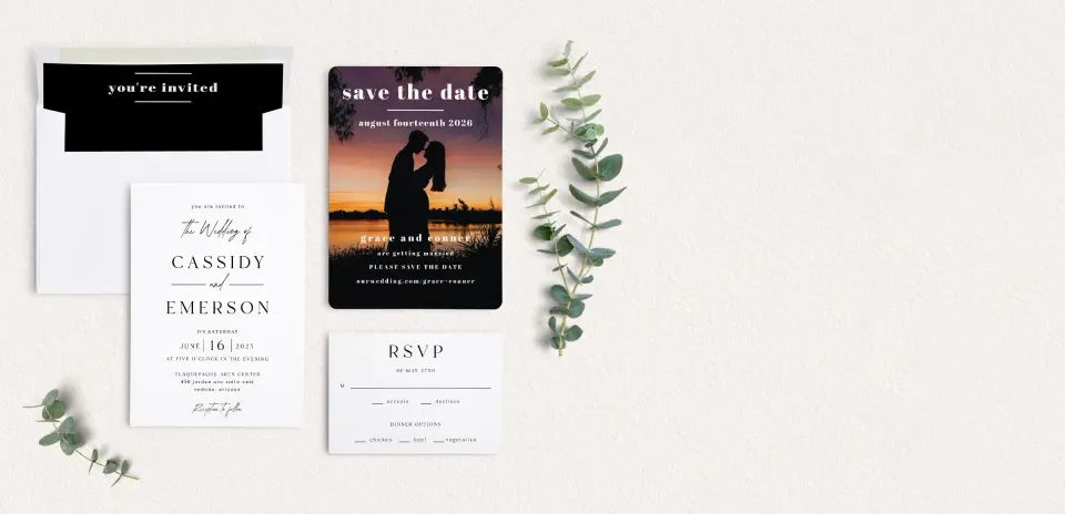Front of Save the Date Card