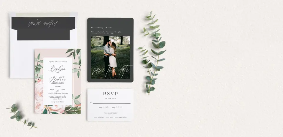 Front of Save the Date Card