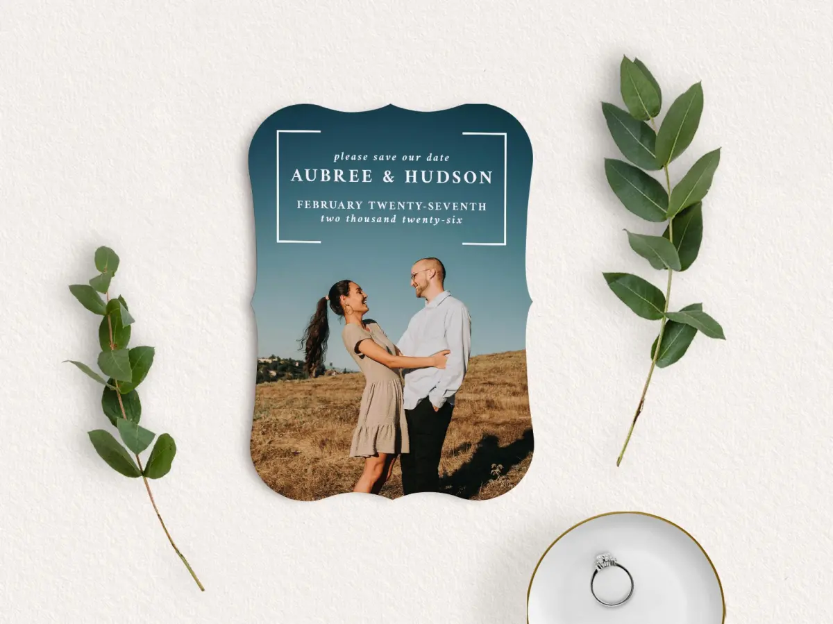 Save the Date Card with Optional Guest Addressing Service